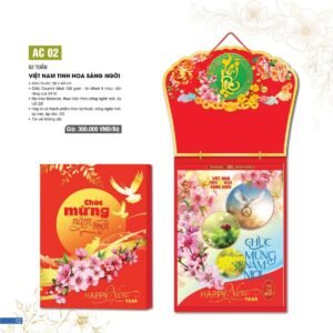 Lịch 52 Tuần 2027 AC Mẫu AC02 - Việt Nam Tinh Hoa Sáng Ngời (11  x  12 cm) Ấn Phẩm Quà Tết Ngân Hàng & Tài Chính VIP in logo doanh nghiệp quà tặng Tết tại Quà Tặng Ngân Hàng