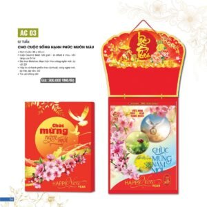 Lịch 52 Tuần 2027 AC Mẫu AC03 - Cho Cuộc Sống Hạnh Phúc Muôn Màu (30 x 40cm) Ấn Phẩm Quà Tết Ngân Hàng & Tài Chính VIP in logo doanh nghiệp quà tặng Tết tại Quà Tặng Ngân Hàng