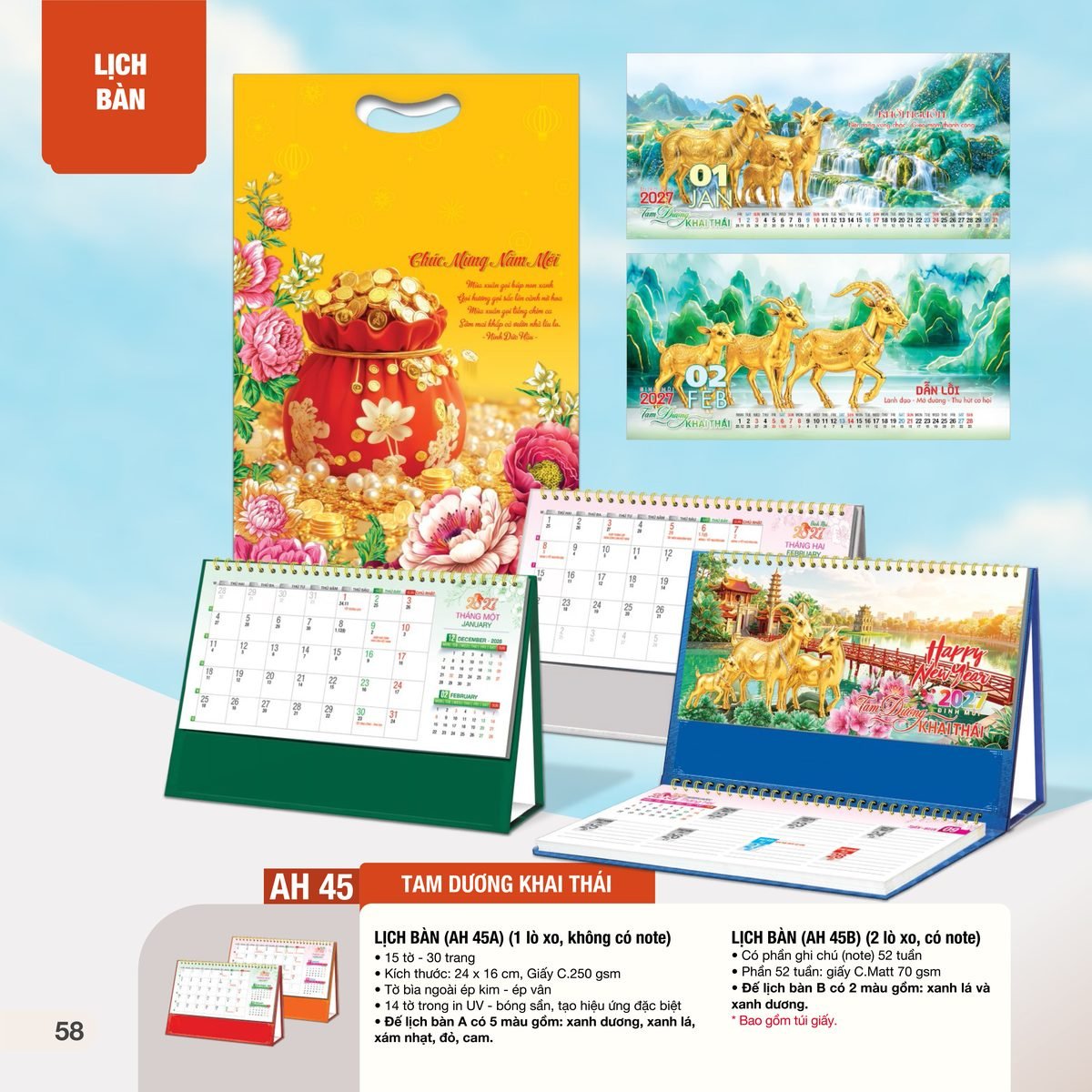 Lịch Bàn Chữ M (Có Note 52 Tuần) 2027 AH Mẫu AH45 (24 x 16cm) Ấn Phẩm Quà Tết Ngân Hàng & Tài Chính VIP Lịch Bàn Chữ M (Có Note 52 Tuần) 2027 AH Mẫu AH45 (24 x 16cm) Ấn Phẩm Quà Tết Ngân Hàng & Tài Chính VIP in logo doanh nghiệp quà tặng Tết tại Quà Tặng Ngân Hàng