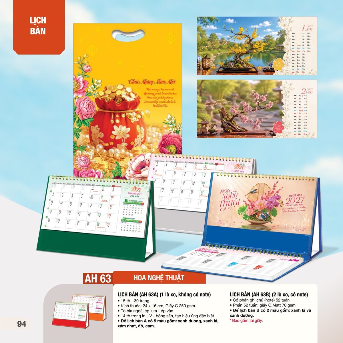 Lịch Bàn Chữ M (Có Note 52 Tuần) 2027 AH Mẫu AH63 (24 x 16cm) Ấn Phẩm Quà Tết Ngân Hàng & Tài Chính VIP Lịch Bàn Chữ M (Có Note 52 Tuần) 2027 AH Mẫu AH63 (24 x 16cm) Ấn Phẩm Quà Tết Ngân Hàng & Tài Chính VIP in logo doanh nghiệp quà tặng Tết tại Quà Tặng Ngân Hàng