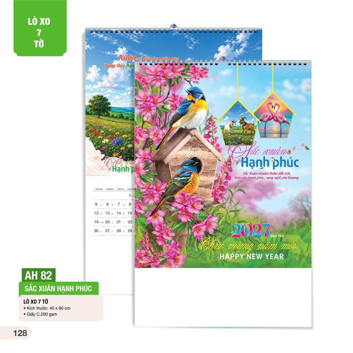 Lịch Treo Tường Lò Xo 7 Tờ 2027 AH Mẫu AH82 (40 x 60cm) Ấn Phẩm Quà Tết Ngân Hàng & Tài Chính VIP Lịch Treo Tường Lò Xo 7 Tờ 2027 AH Mẫu AH82 (40 x 60cm) Ấn Phẩm Quà Tết Ngân Hàng & Tài Chính VIP in logo doanh nghiệp quà tặng Tết tại Quà Tặng Ngân Hàng