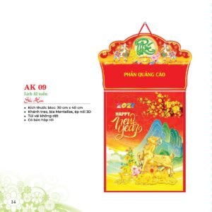 Lịch 52 Tuần 2027 AK Mẫu AK09 (31 x 42 cm) Ấn Phẩm Quà Tết Ngân Hàng & Tài Chính VIP in logo doanh nghiệp quà tặng Tết tại Quà Tặng Ngân Hàng