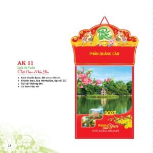 Lịch 52 Tuần 2027 AK Mẫu AK11 (31 x 42 cm) Ấn Phẩm Quà Tết Ngân Hàng & Tài Chính VIP in logo doanh nghiệp quà tặng Tết tại Quà Tặng Ngân Hàng