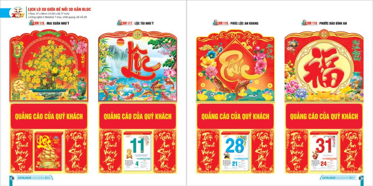 Lịch Bloc 2027 Bình Minh BM42 Ấn Phẩm Quà Tết Ngân Hàng & Tài Chính VIP