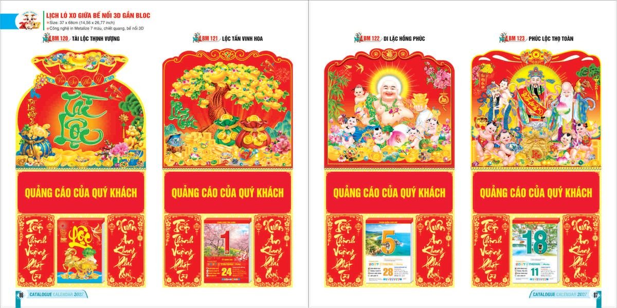 Lịch Bloc 2027 Bình Minh BM43 Ấn Phẩm Quà Tết Ngân Hàng & Tài Chính VIP