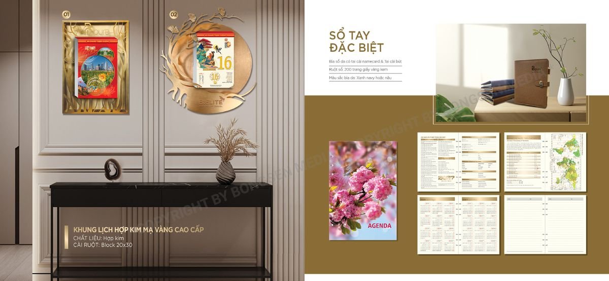 Lịch Bloc Siêu Cực Đại 2027 Bông Sen BS06 Ấn Phẩm Quà Tết Ngân Hàng & Tài Chính VIP