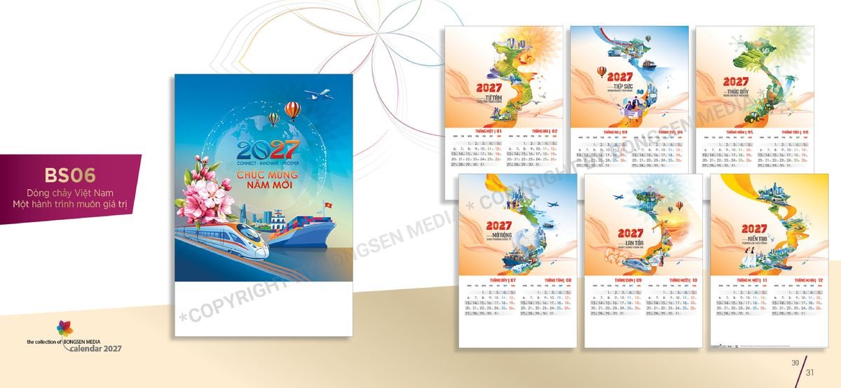 Lịch 7 Tờ Lò Xo 2027 Bông Sen BS16 Ấn Phẩm Quà Tết Ngân Hàng & Tài Chính VIP Lịch 7 Tờ Lò Xo 2027 Bông Sen BS16 Ấn Phẩm Quà Tết Ngân Hàng & Tài Chính VIP
