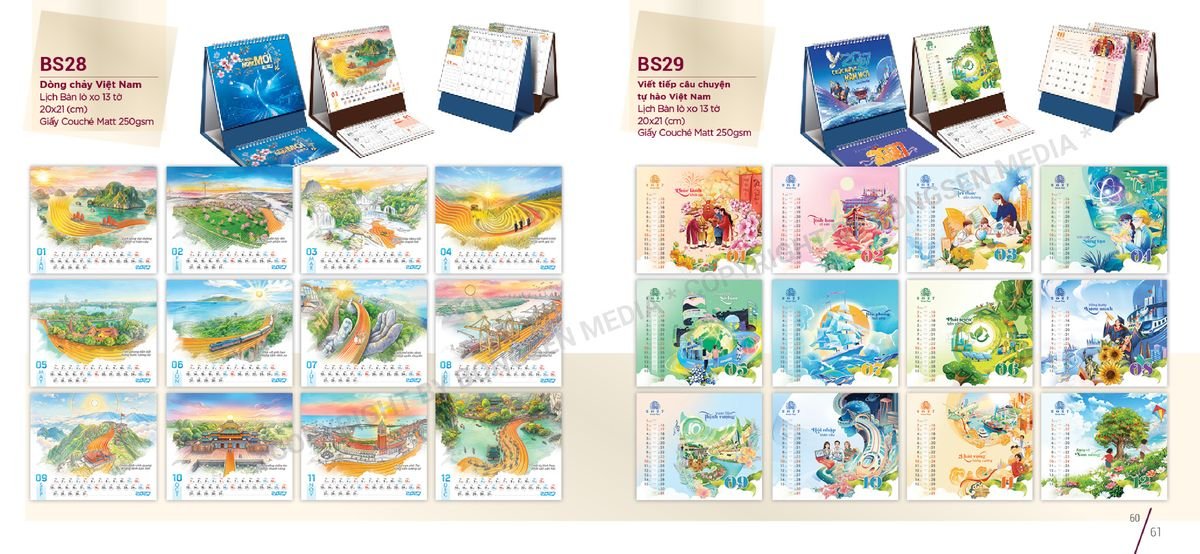 Lịch Để Bàn Nghệ Thuật 2027 BS31 Ấn Phẩm Quà Tết Ngân Hàng & Tài Chính VIP