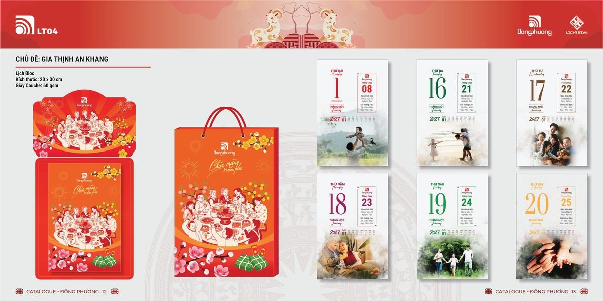 Lịch Bloc Đông Phương 2027 DP05 Ấn Phẩm Quà Tết Ngân Hàng & Tài Chính VIP
