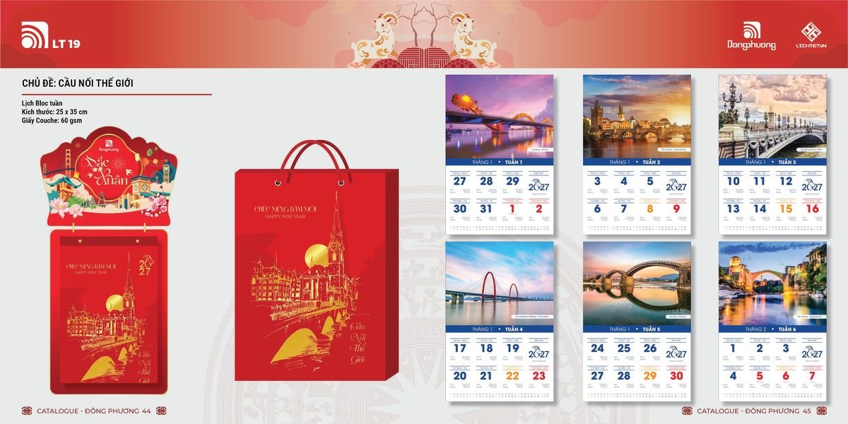 Lịch Bloc ĐP 2027 DP21 Ấn Phẩm Quà Tết Ngân Hàng & Tài Chính VIP