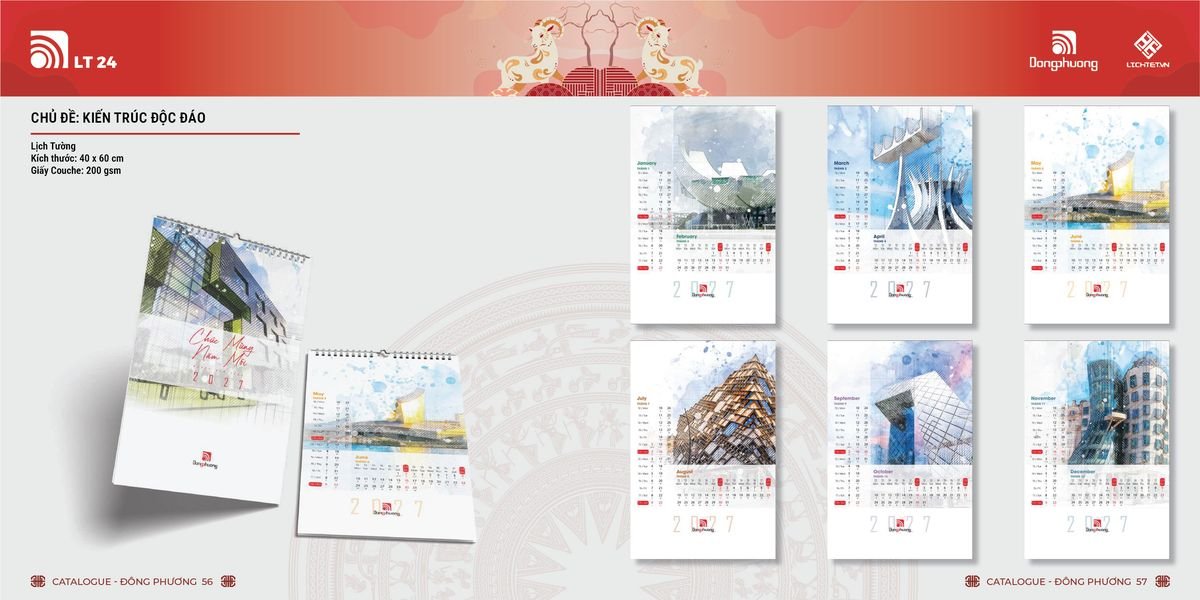 Lịch Bloc ĐP 2027 DP27 Ấn Phẩm Quà Tết Ngân Hàng & Tài Chính VIP