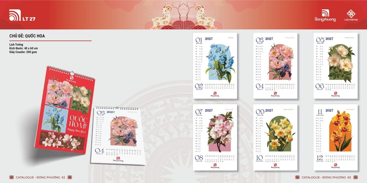 Lịch Bloc ĐP 2027 DP30 Ấn Phẩm Quà Tết Ngân Hàng & Tài Chính VIP
