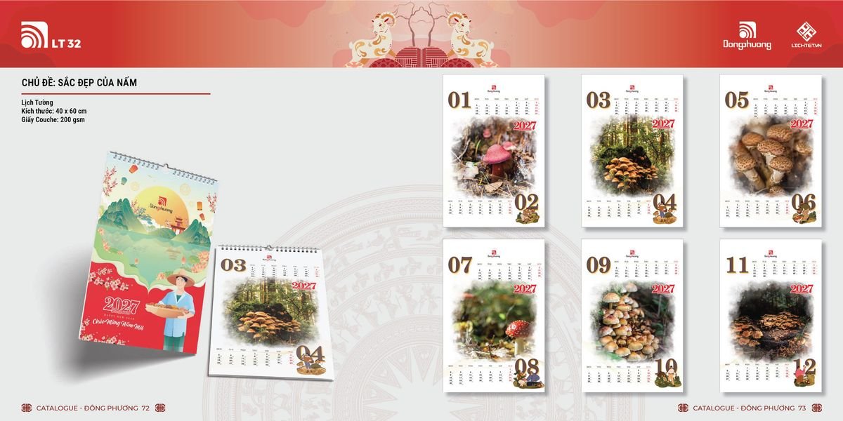 Lịch Bloc ĐP 2027 DP35 Ấn Phẩm Quà Tết Ngân Hàng & Tài Chính VIP