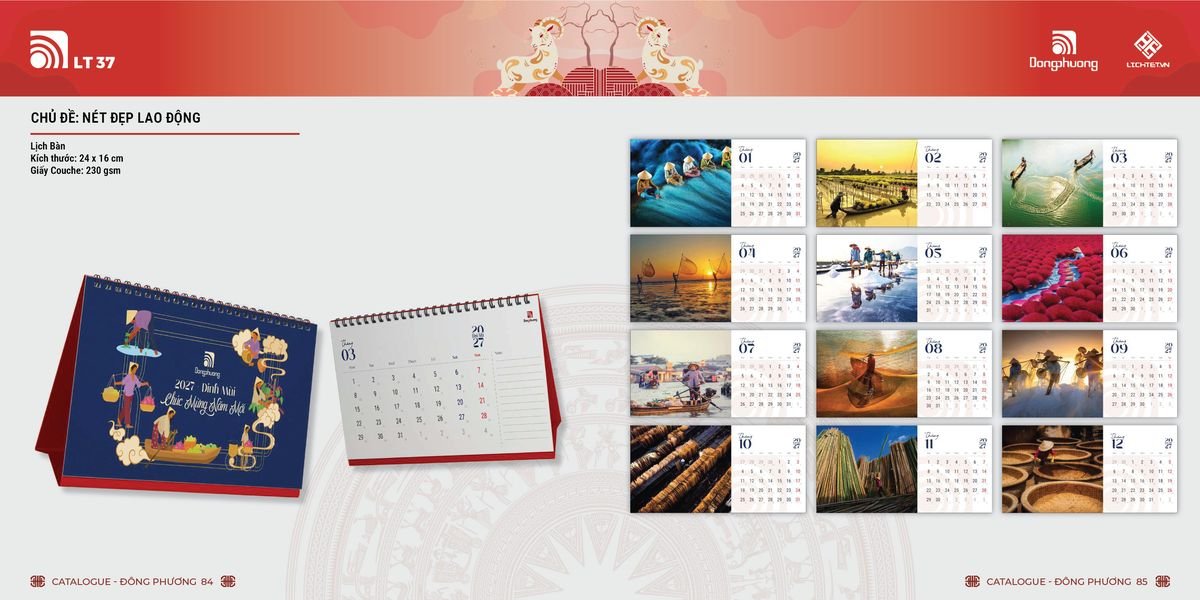 Lịch Bloc ĐP 2027 DP41 Ấn Phẩm Quà Tết Ngân Hàng & Tài Chính VIP
