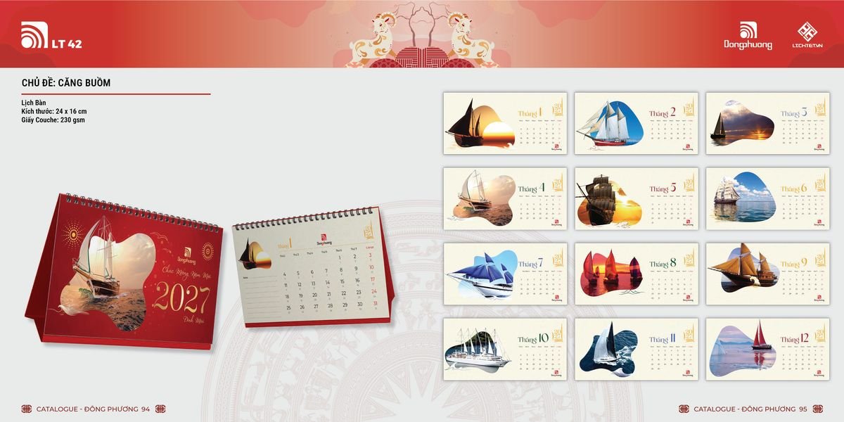 Lịch Bloc ĐP 2027 DP46 Ấn Phẩm Quà Tết Ngân Hàng & Tài Chính VIP