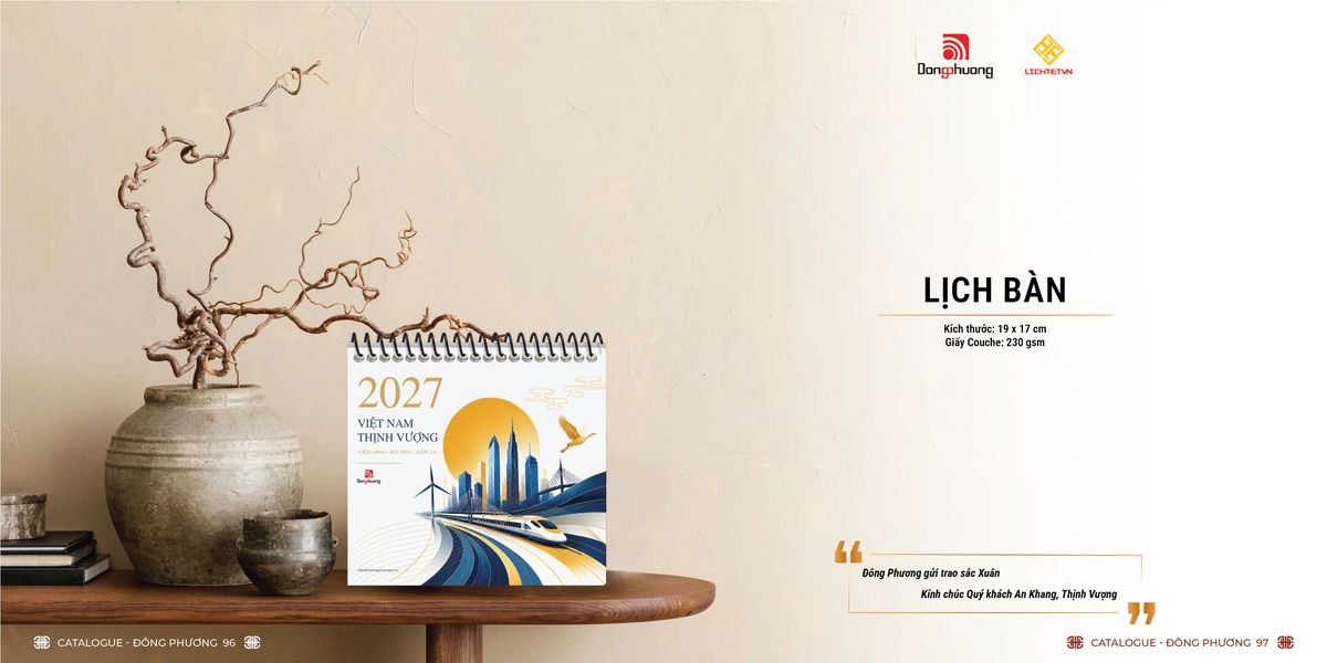 Lịch Bloc ĐP 2027 DP47 Ấn Phẩm Quà Tết Ngân Hàng & Tài Chính VIP