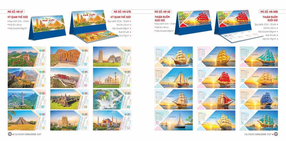 Lịch Bloc Hoa Niên 2027 ĐP DPHN48 Ấn Phẩm Quà Tết Ngân Hàng & Tài Chính VIP