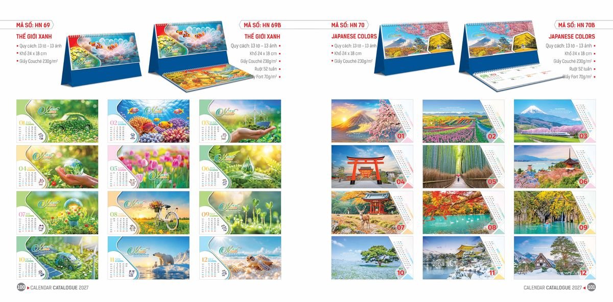 Lịch Bloc Hoa Niên 2027 ĐP DPHN49 Ấn Phẩm Quà Tết Ngân Hàng & Tài Chính VIP