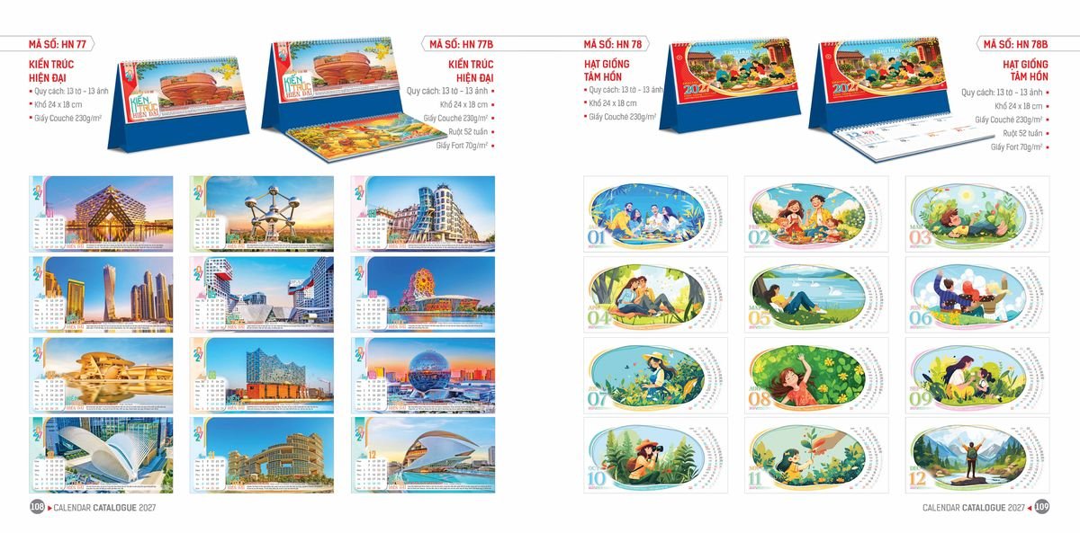 Lịch Bloc Hoa Niên 2027 ĐP DPHN53 Ấn Phẩm Quà Tết Ngân Hàng & Tài Chính VIP