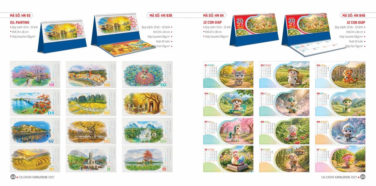 Lịch Bloc Hoa Niên 2027 Đông Phương DPHN56 Ấn Phẩm Quà Tết Ngân Hàng & Tài Chính VIP