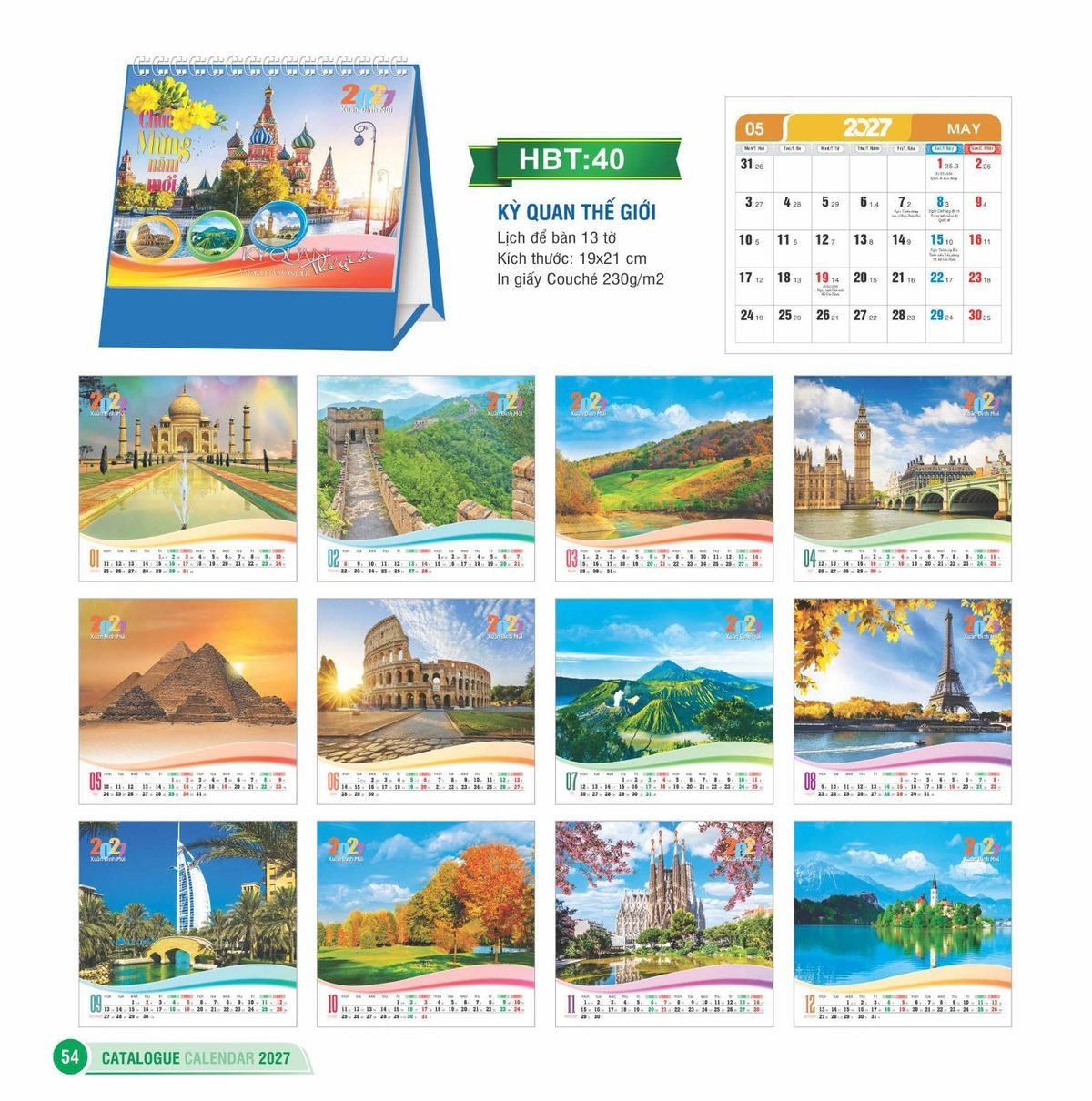Lịch Để Bàn 2027 HBT Mẫu HBT41 (19 x 21cm) Ấn Phẩm Quà Tết Ngân Hàng & Tài Chính VIP Lịch Để Bàn 2027 HBT Mẫu HBT41 (19 x 21cm) Ấn Phẩm Quà Tết Ngân Hàng & Tài Chính VIP in logo doanh nghiệp quà tặng Tết tại Quà Tặng Ngân Hàng