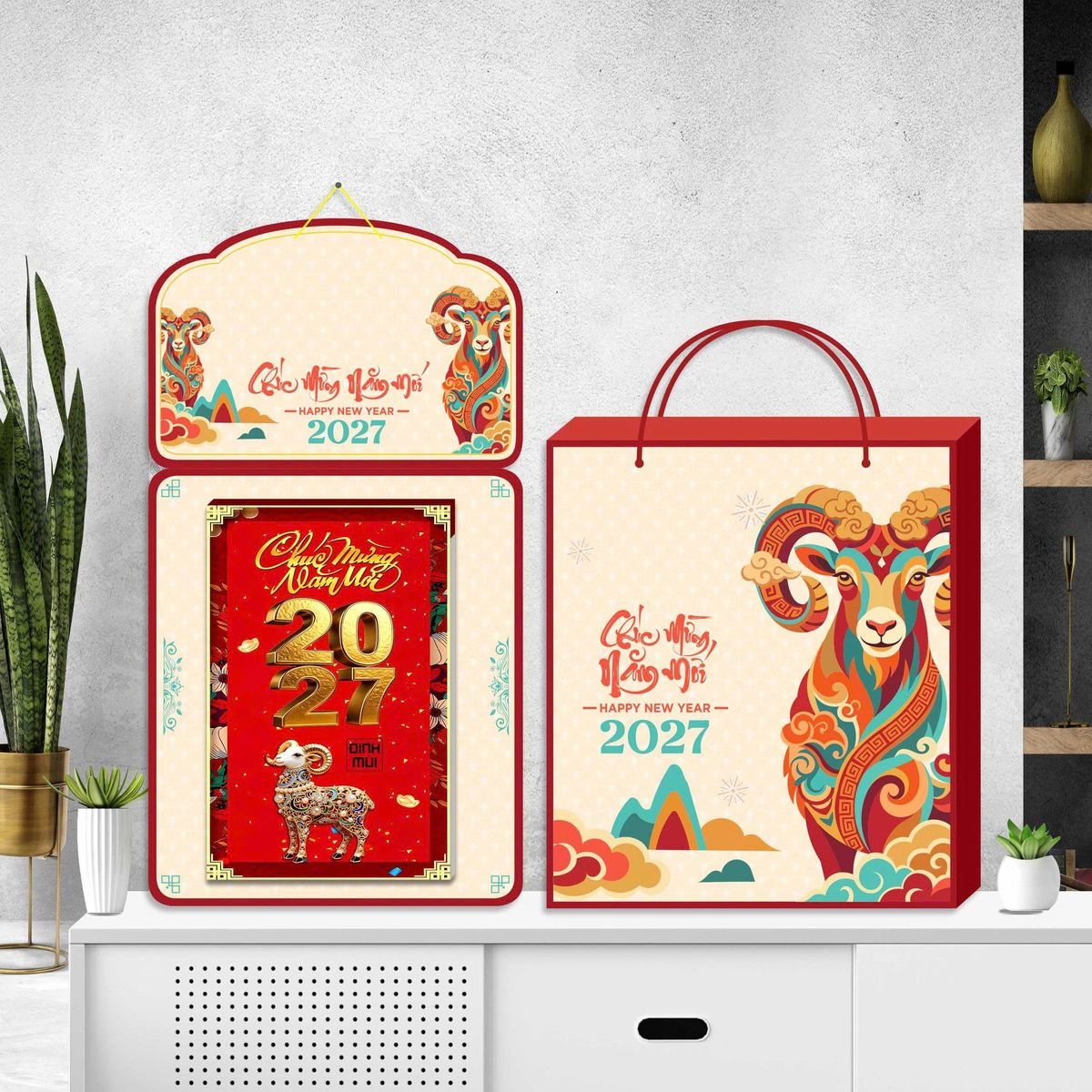 Lịch Khánh Gỗ Lamina 2 Đầu 2027 LM2D_064 - Quà Tặng Ngân Hàng