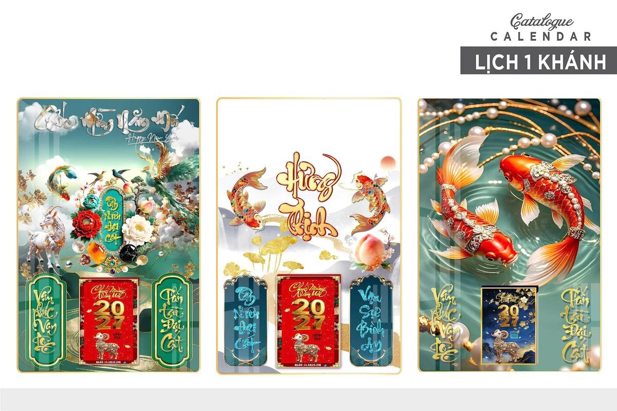 Lịch Gỗ Lamina Cao Cấp 40x60cm 2027 LM406_003 - Quà Tặng Ngân Hàng