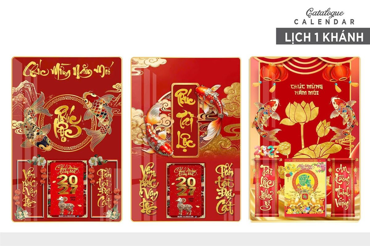 Lịch Gỗ Lamina Cao Cấp 40x60cm 2027 LM406_008 - Quà Tặng Ngân Hàng