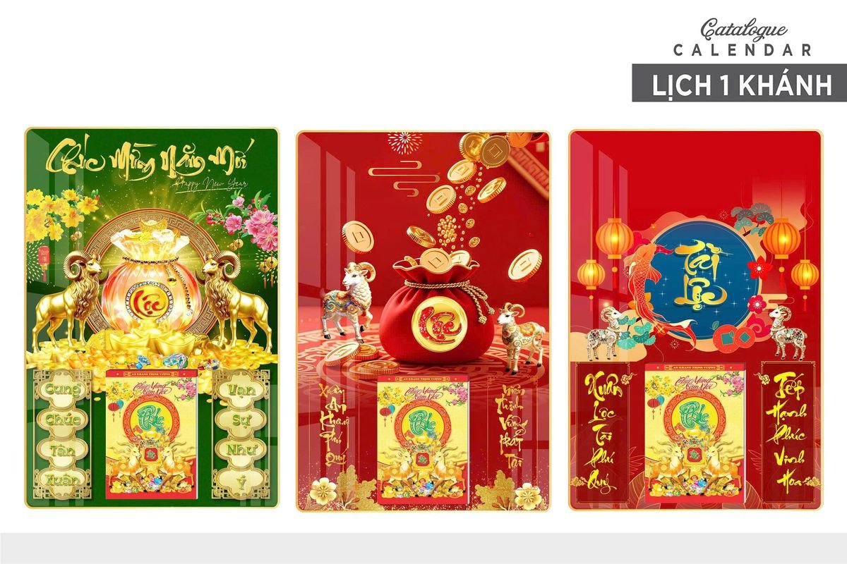 Lịch Gỗ Lamina Cao Cấp 40x60cm 2027 LM406_027 - Quà Tặng Ngân Hàng