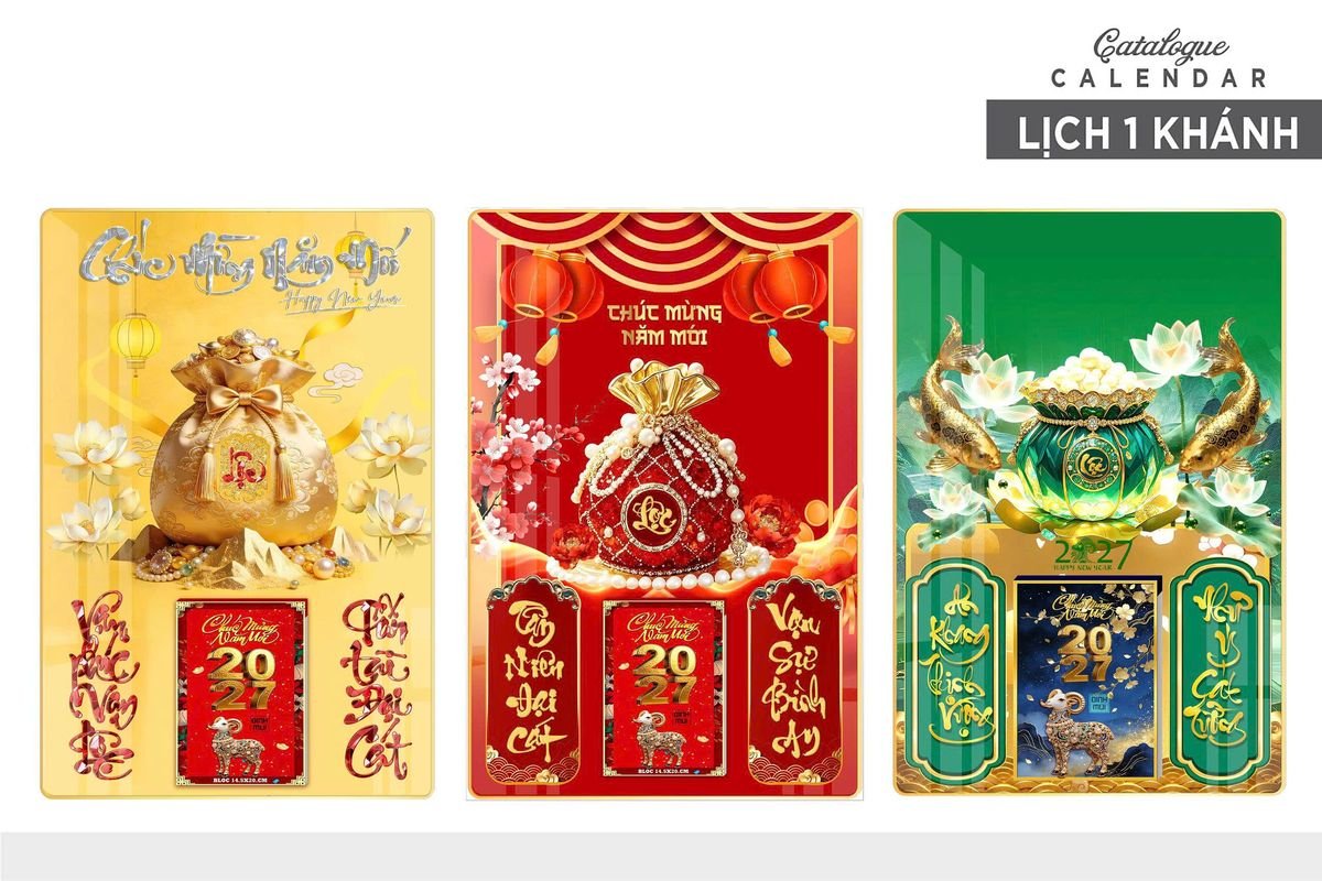 Lịch Gỗ Lamina Cao Cấp 40x60cm 2027 LM406_030 - Quà Tặng Ngân Hàng