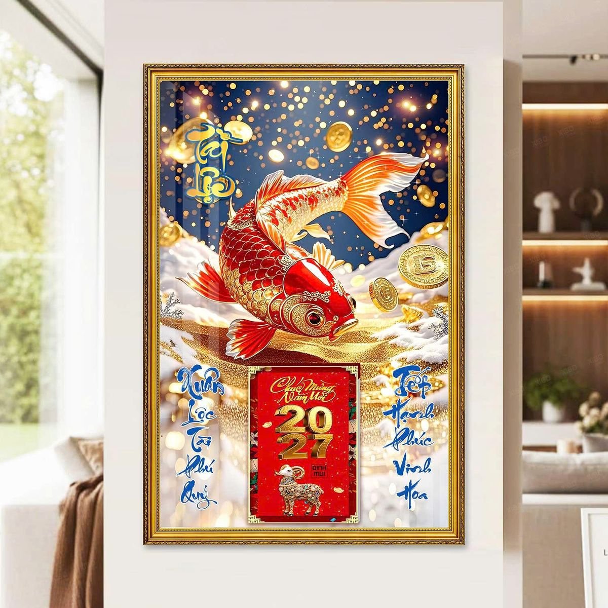 Lịch Gỗ Lamina Cao Cấp 40x60cm 2027 LM406_058 - Quà Tặng Ngân Hàng