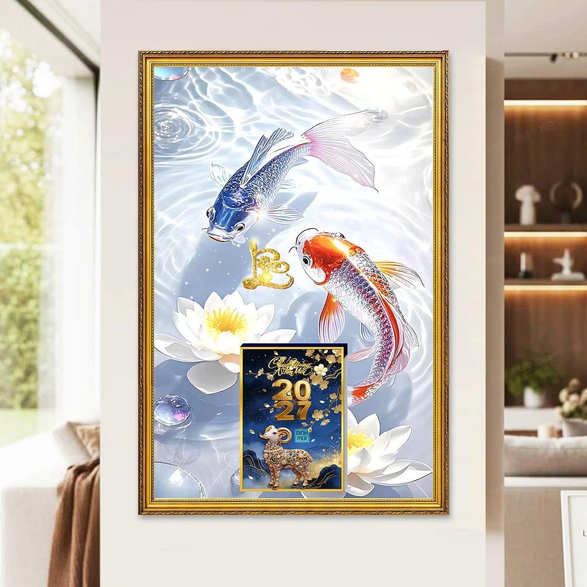 Lịch Gỗ Lamina Cao Cấp 40x60cm 2027 LM406_061 - Quà Tặng Ngân Hàng