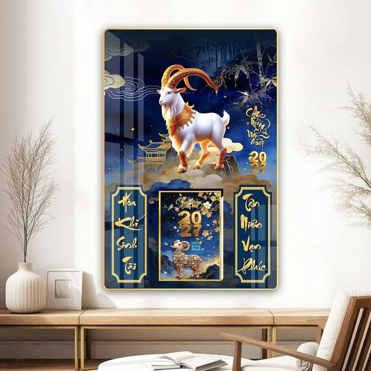 Lịch Gỗ Lamina Cao Cấp 40x60cm 2027 LM406_071 - Quà Tặng Ngân Hàng