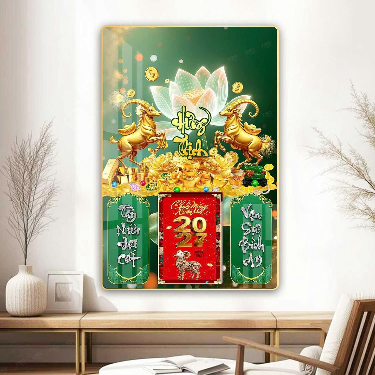 Lịch Gỗ Lamina Cao Cấp 40x60cm 2027 LM406_072 - Quà Tặng Ngân Hàng