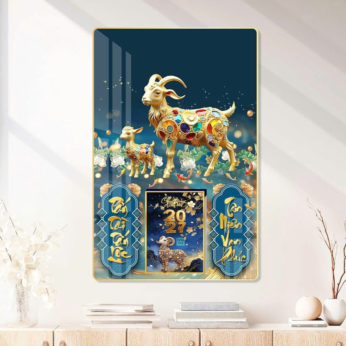 Lịch Gỗ Lamina Cao Cấp 40x60cm 2027 LM406_084 - Quà Tặng Ngân Hàng
