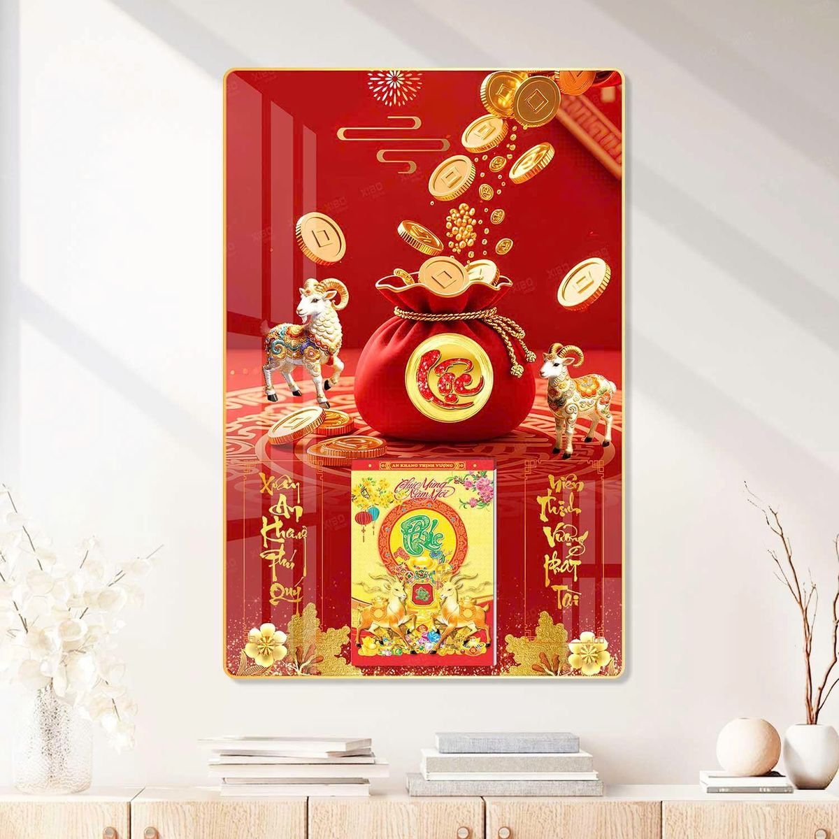 Lịch Gỗ Lamina Cao Cấp 40x60cm 2027 LM406_088 - Quà Tặng Ngân Hàng
