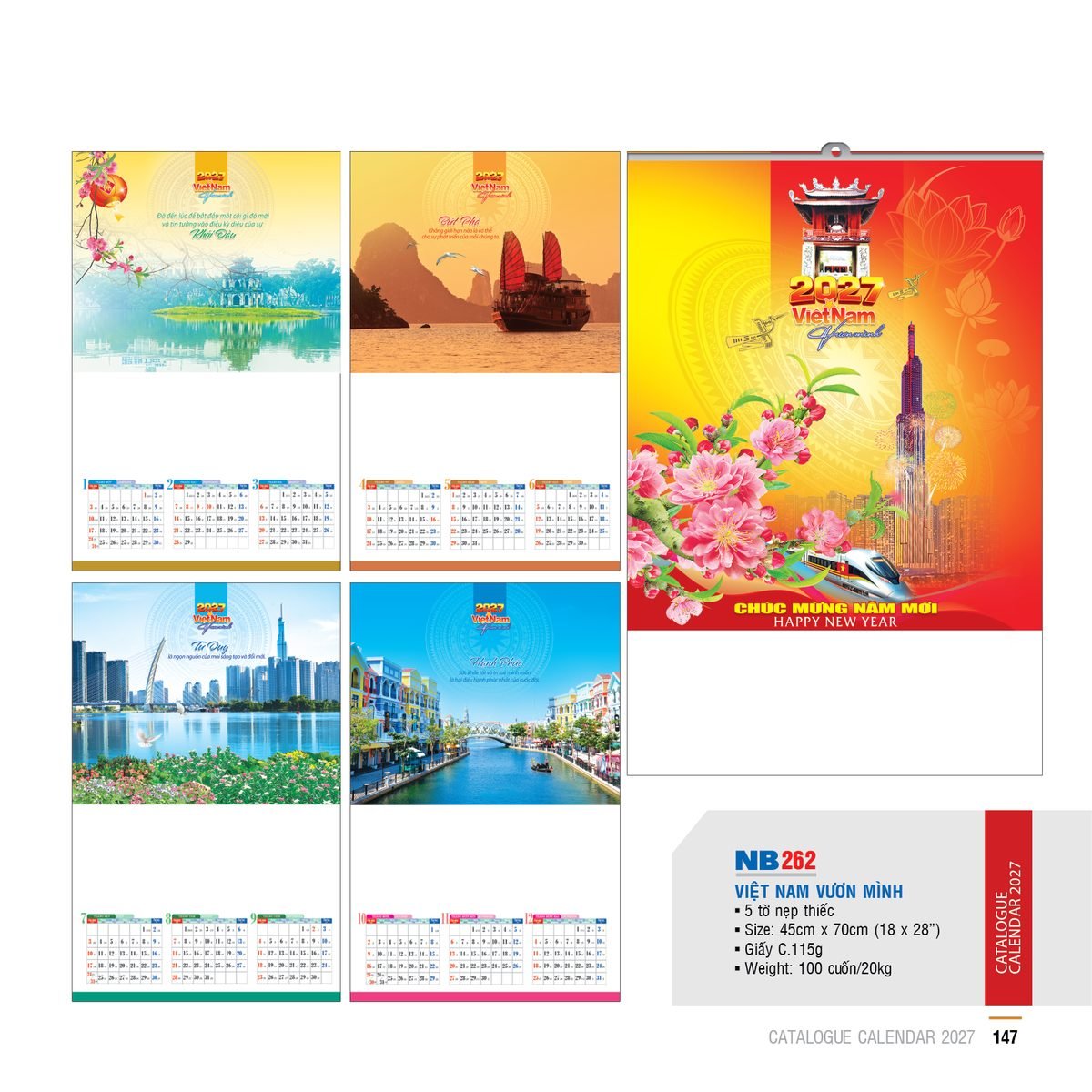 Lịch Treo Tường Nẹp Thiếc 2027 NB Mẫu NB262 (18 x 28 cm) Ấn Phẩm Quà Tết Ngân Hàng & Tài Chính VIP Lịch Treo Tường Nẹp Thiếc 2027 NB Mẫu NB262 (18 x 28 cm) Ấn Phẩm Quà Tết Ngân Hàng & Tài Chính VIP in logo doanh nghiệp quà tặng Tết tại Quà Tặng Ngân Hàng