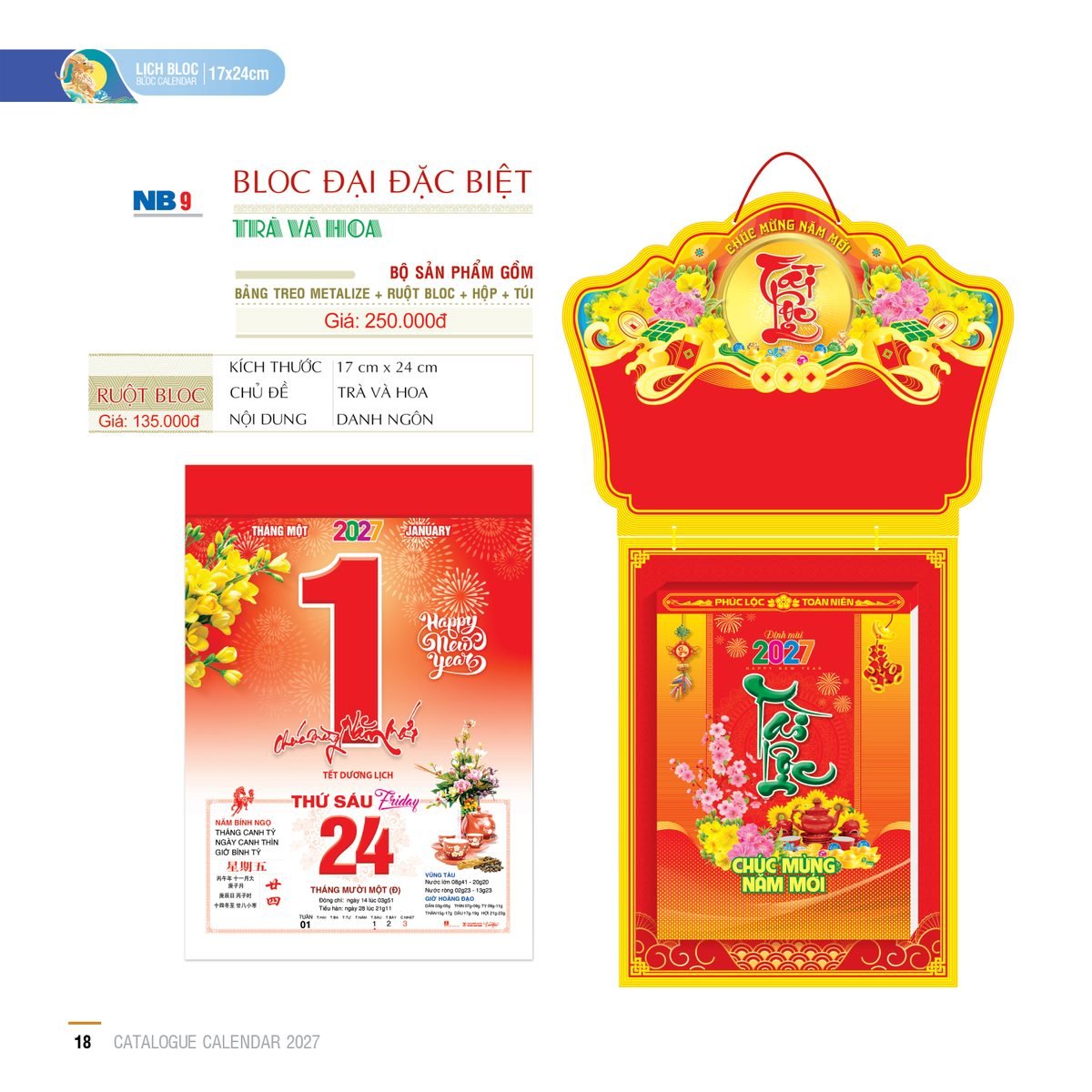 Lịch Bloc Đại Đặc Biệt 2027 NB Mẫu NB9 (17 x 24cm) Ấn Phẩm Quà Tết Ngân Hàng & Tài Chính VIP Lịch Bloc Đại Đặc Biệt 2027 NB Mẫu NB9 (17 x 24cm) Ấn Phẩm Quà Tết Ngân Hàng & Tài Chính VIP in logo doanh nghiệp quà tặng Tết tại Quà Tặng Ngân Hàng