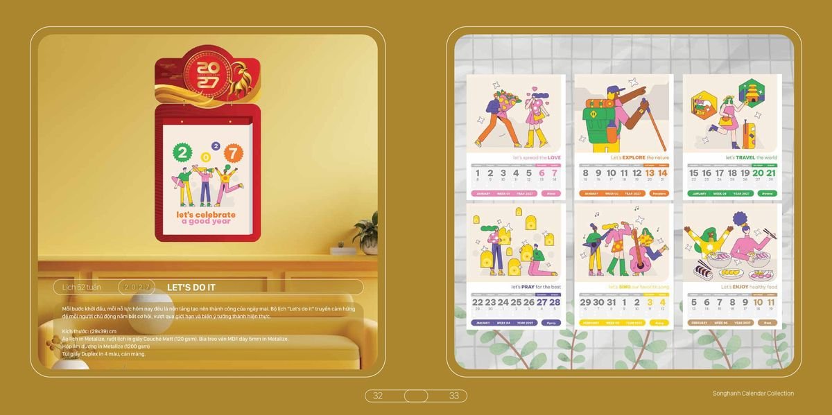 Lịch Bloc Cao Cấp SH 2027 SH11 Ấn Phẩm Quà Tết Ngân Hàng & Tài Chính VIP