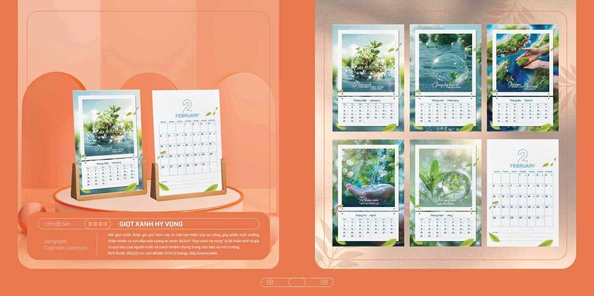 Lịch Bloc Cao Cấp SH 2027 SH29 Ấn Phẩm Quà Tết Ngân Hàng & Tài Chính VIP