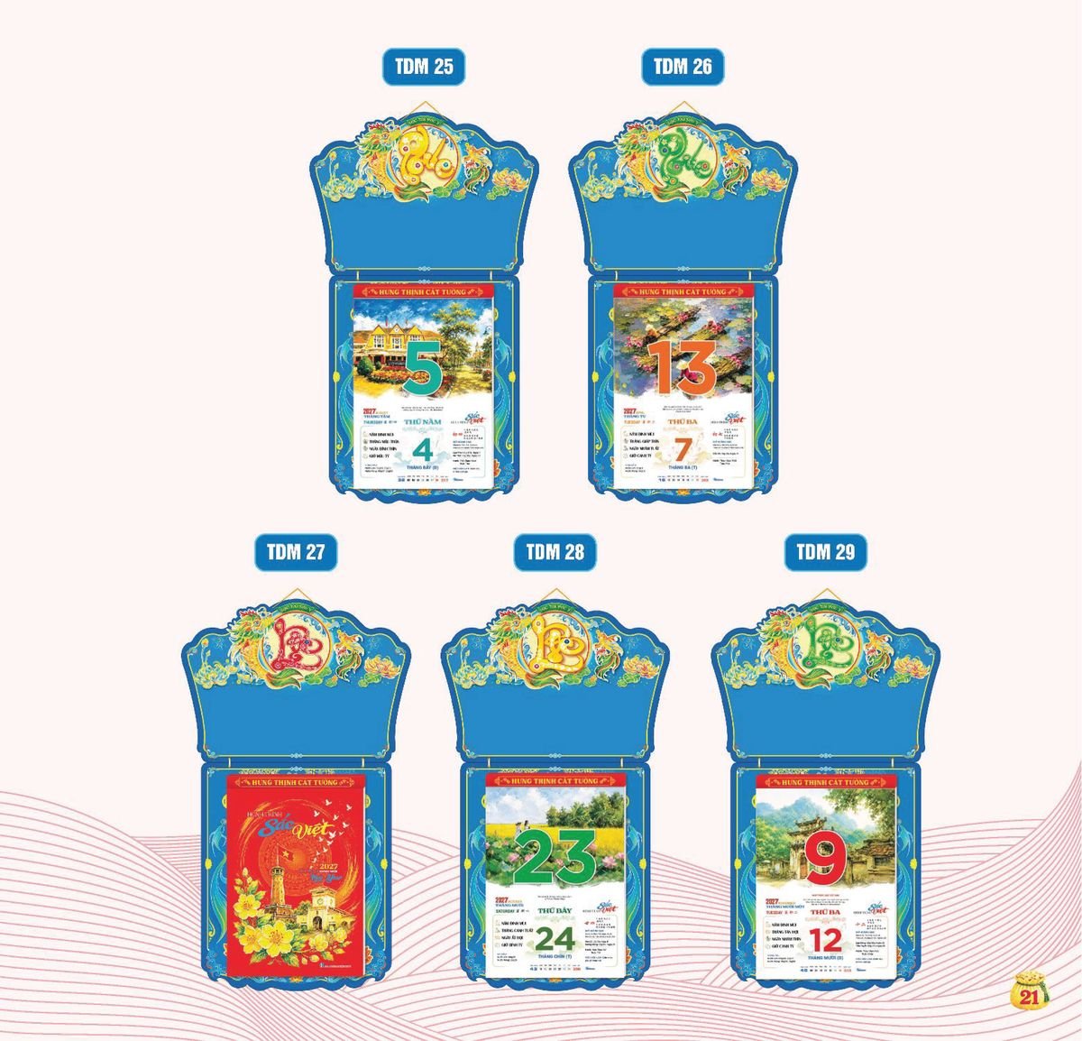 Lịch Bloc Siêu Cực Đại 2027 TDM18 Ấn Phẩm Quà Tết Ngân Hàng & Tài Chính VIP