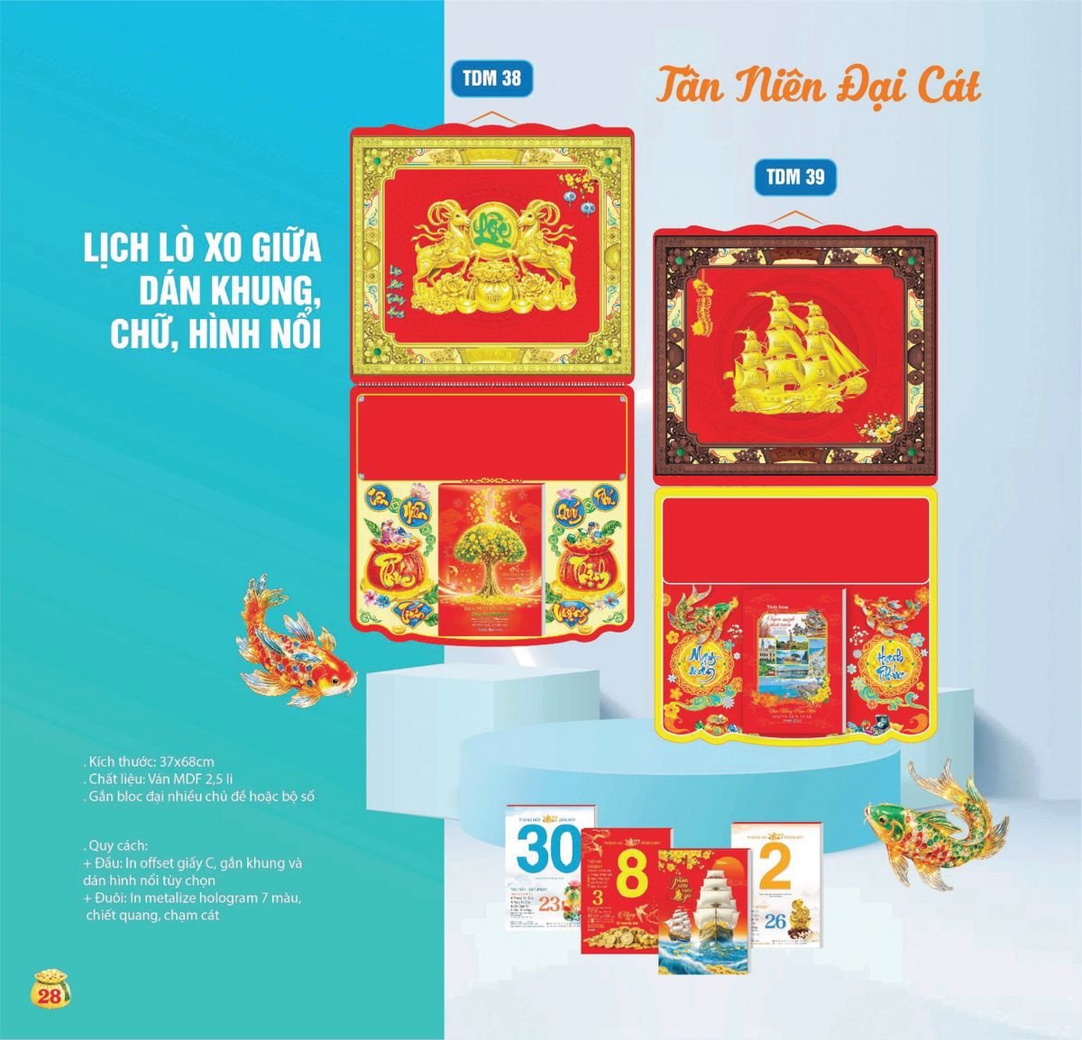 Lịch Bloc Siêu Cực Đại 2027 TDM25 Ấn Phẩm Quà Tết Ngân Hàng & Tài Chính VIP