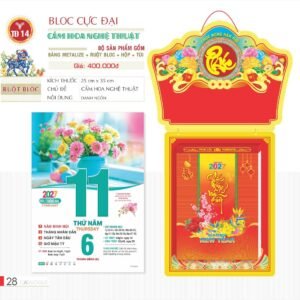 Lịch Bloc Cực Đại 2027 TD Mẫu TD14 (29 x 41 cm) Ấn Phẩm Quà Tết Ngân Hàng & Tài Chính VIP in logo doanh nghiệp quà tặng Tết tại Quà Tặng Ngân Hàng