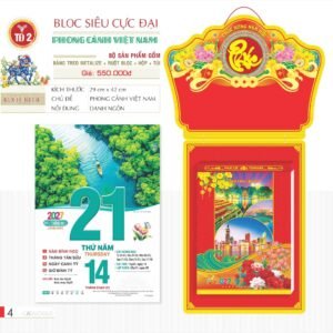 Lịch Bloc Siêu Cực Đại 2027 TD Mẫu TD2 (38 x 53 cm) Ấn Phẩm Quà Tết Ngân Hàng & Tài Chính VIP in logo doanh nghiệp quà tặng Tết tại Quà Tặng Ngân Hàng