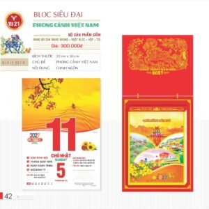 Lịch Bloc Siêu Đại 2027 TD Mẫu TD21 (20 x 30 cm) Ấn Phẩm Quà Tết Ngân Hàng & Tài Chính VIP in logo doanh nghiệp quà tặng Tết tại Quà Tặng Ngân Hàng