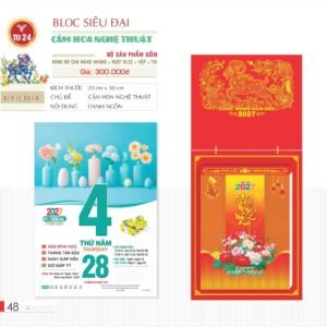 Lịch Bloc Siêu Đại 2027 TD Mẫu TD24 (20 x 30 cm) Ấn Phẩm Quà Tết Ngân Hàng & Tài Chính VIP in logo doanh nghiệp quà tặng Tết tại Quà Tặng Ngân Hàng