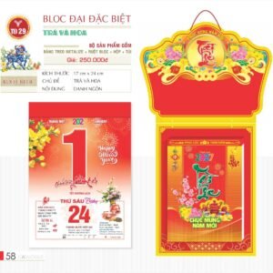 Lịch Bloc Đại Đặc Biệt 2027 TD Mẫu TD29 (29 x 41 cm) Ấn Phẩm Quà Tết Ngân Hàng & Tài Chính VIP in logo doanh nghiệp quà tặng Tết tại Quà Tặng Ngân Hàng