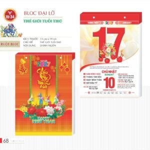 Lịch Bloc 2027 TD Mẫu TD34 (29 x 41 cm) Ấn Phẩm Quà Tết Ngân Hàng & Tài Chính VIP in logo doanh nghiệp quà tặng Tết tại Quà Tặng Ngân Hàng