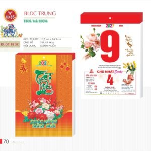 Lịch Bloc 2027 TD Mẫu TD35 (29 x 41 cm) Ấn Phẩm Quà Tết Ngân Hàng & Tài Chính VIP in logo doanh nghiệp quà tặng Tết tại Quà Tặng Ngân Hàng