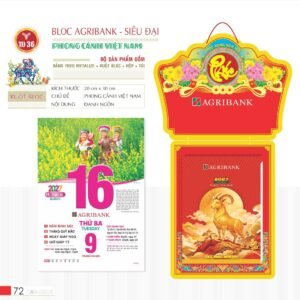 Lịch Bloc Siêu Đại 2027 TD Mẫu TD36 (20 x 30 cm) Ấn Phẩm Quà Tết Ngân Hàng & Tài Chính VIP in logo doanh nghiệp quà tặng Tết tại Quà Tặng Ngân Hàng